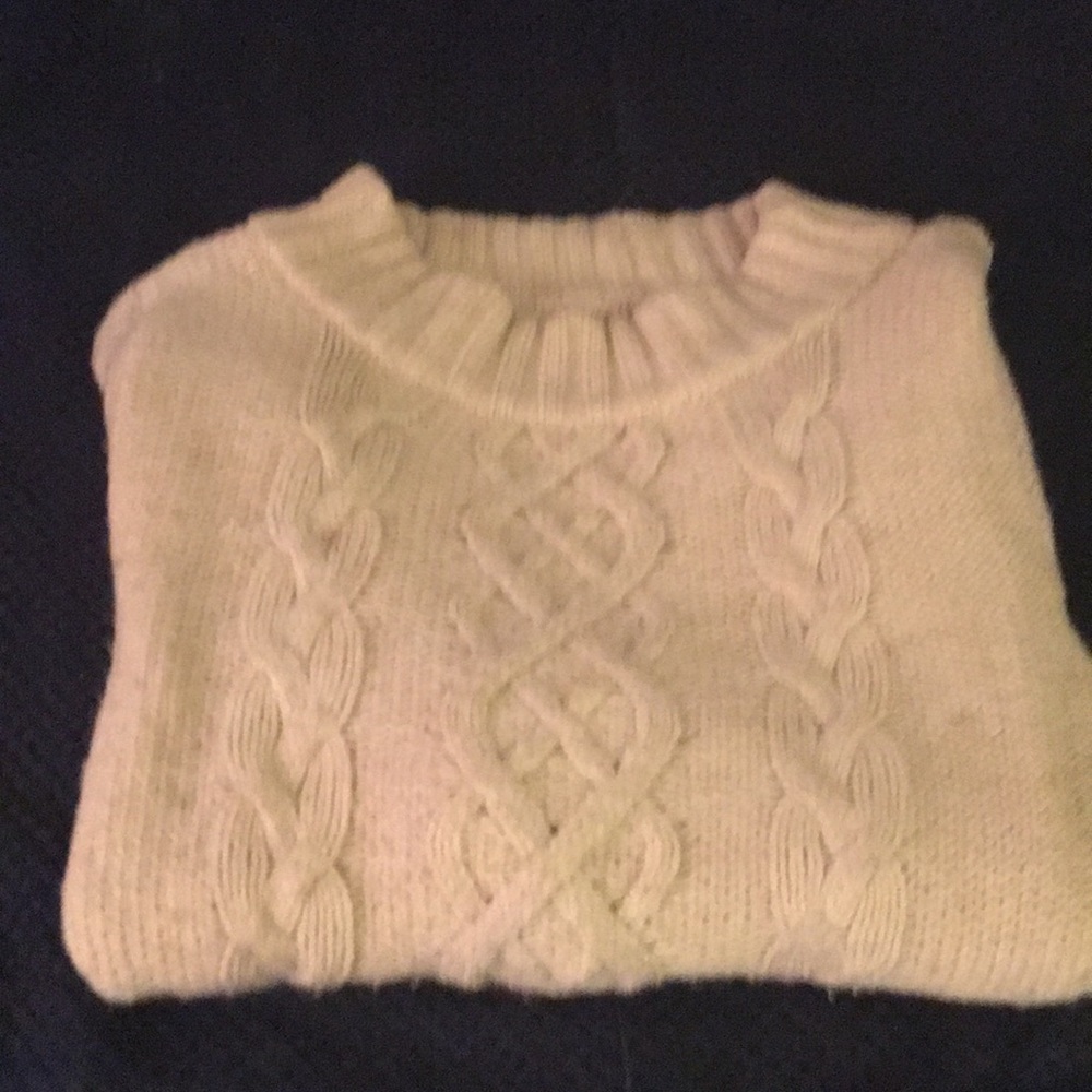 Jcrew wool cable sweater sm